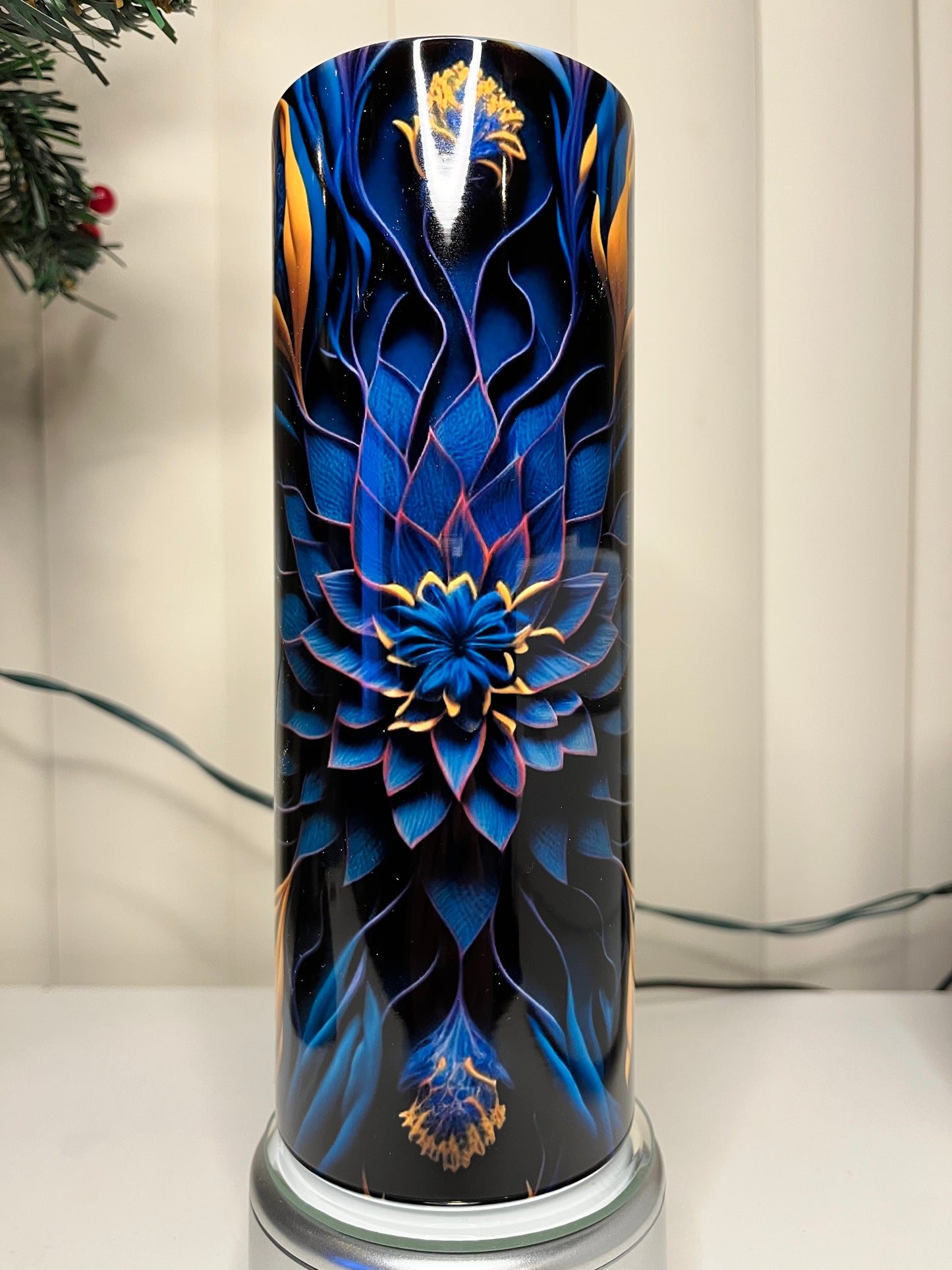 3D Blue & Yellow Flower