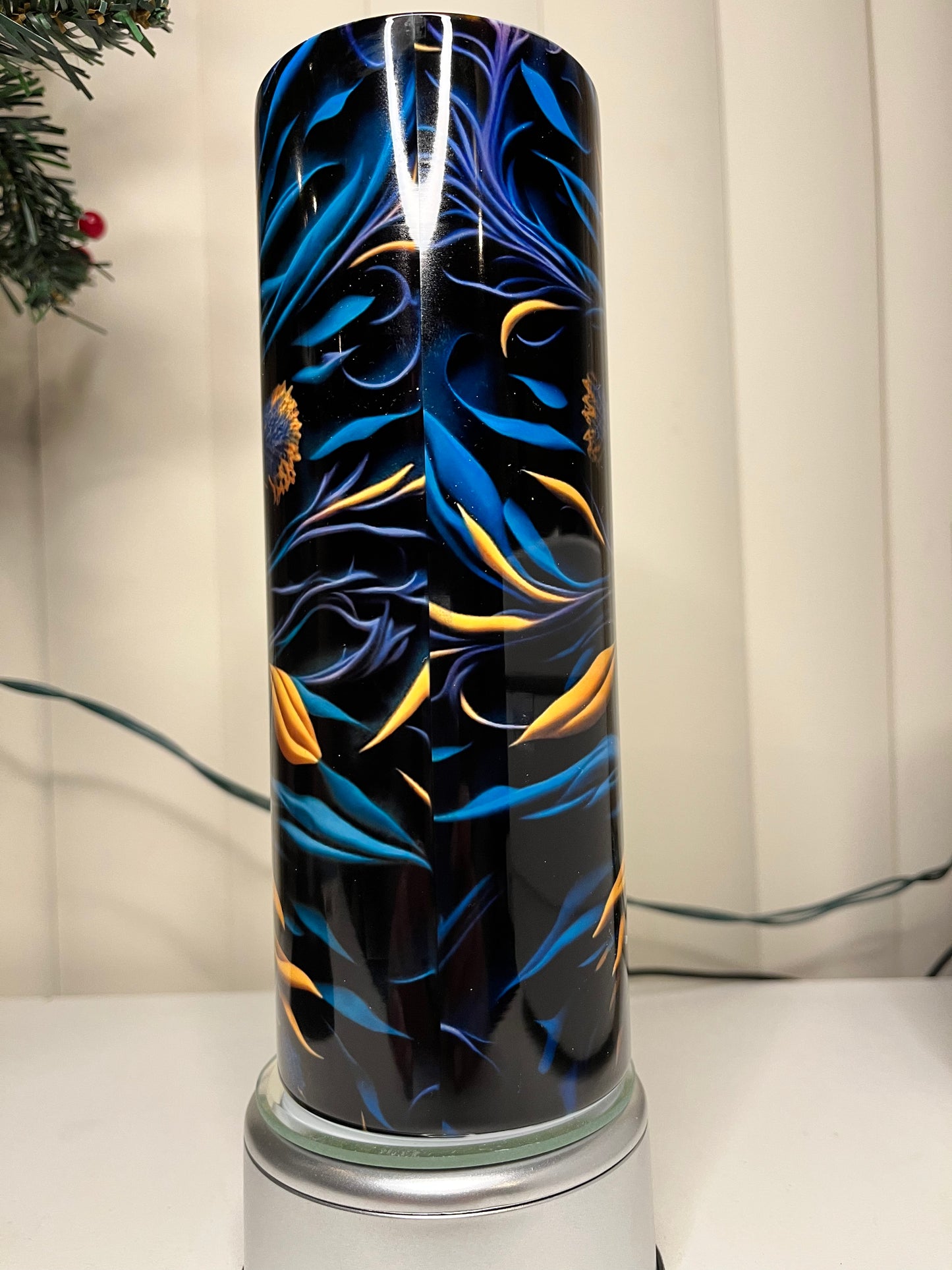 3D Blue & Yellow Flower
