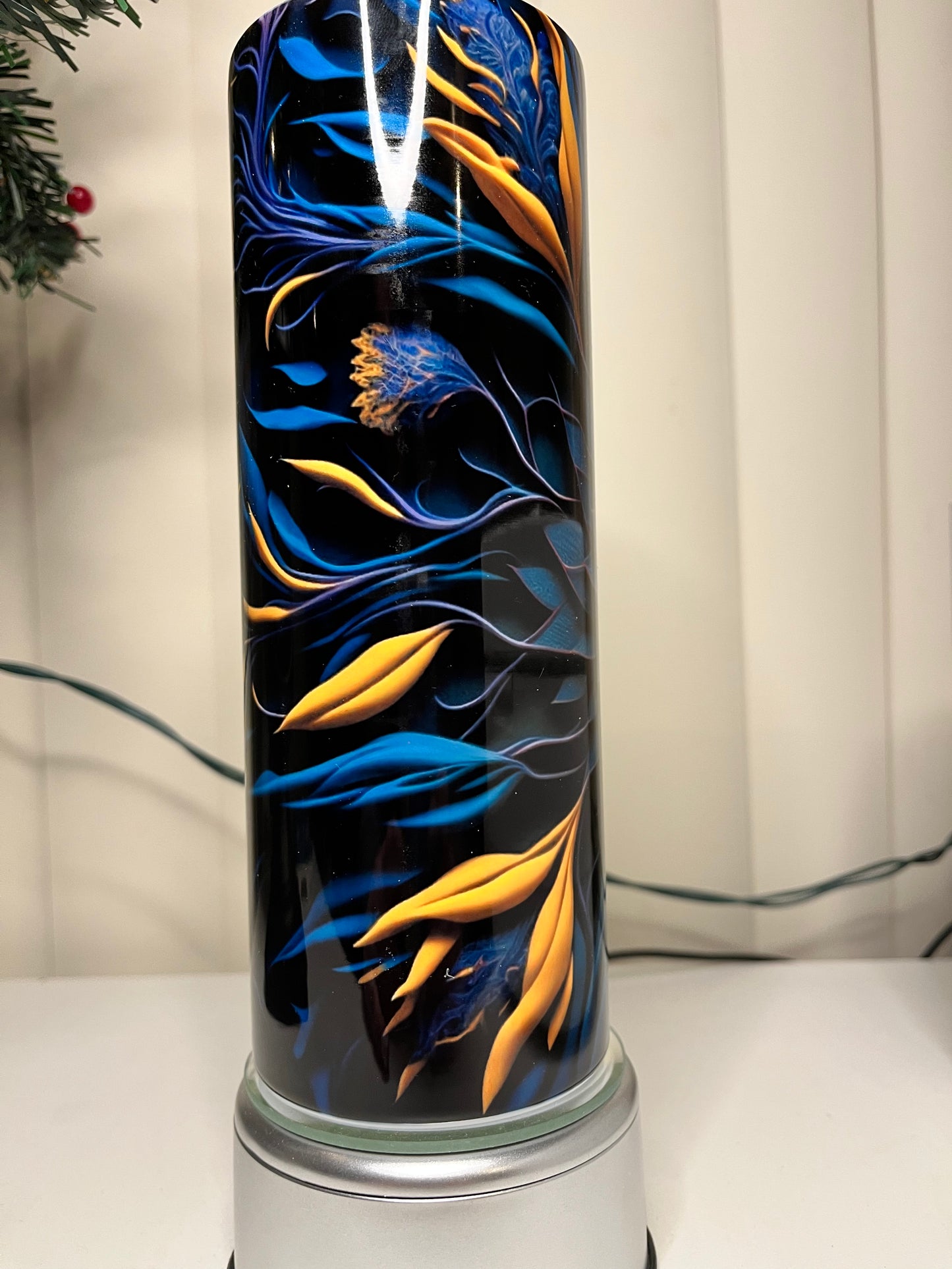 3D Blue & Yellow Flower
