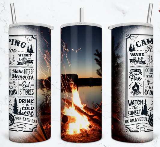 Camping Rules 20oz Tumbler!